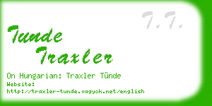 tunde traxler business card